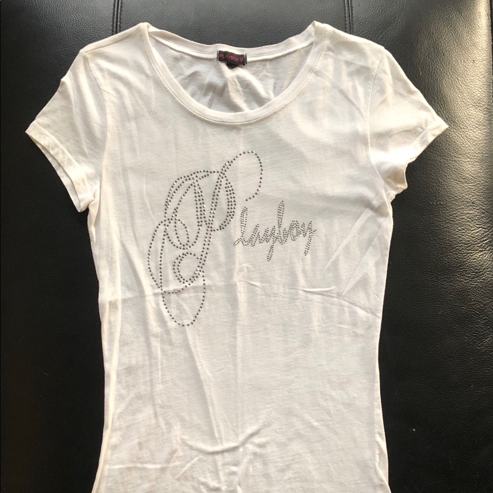 Authentic Playboy Women’s Rhinestone Tee